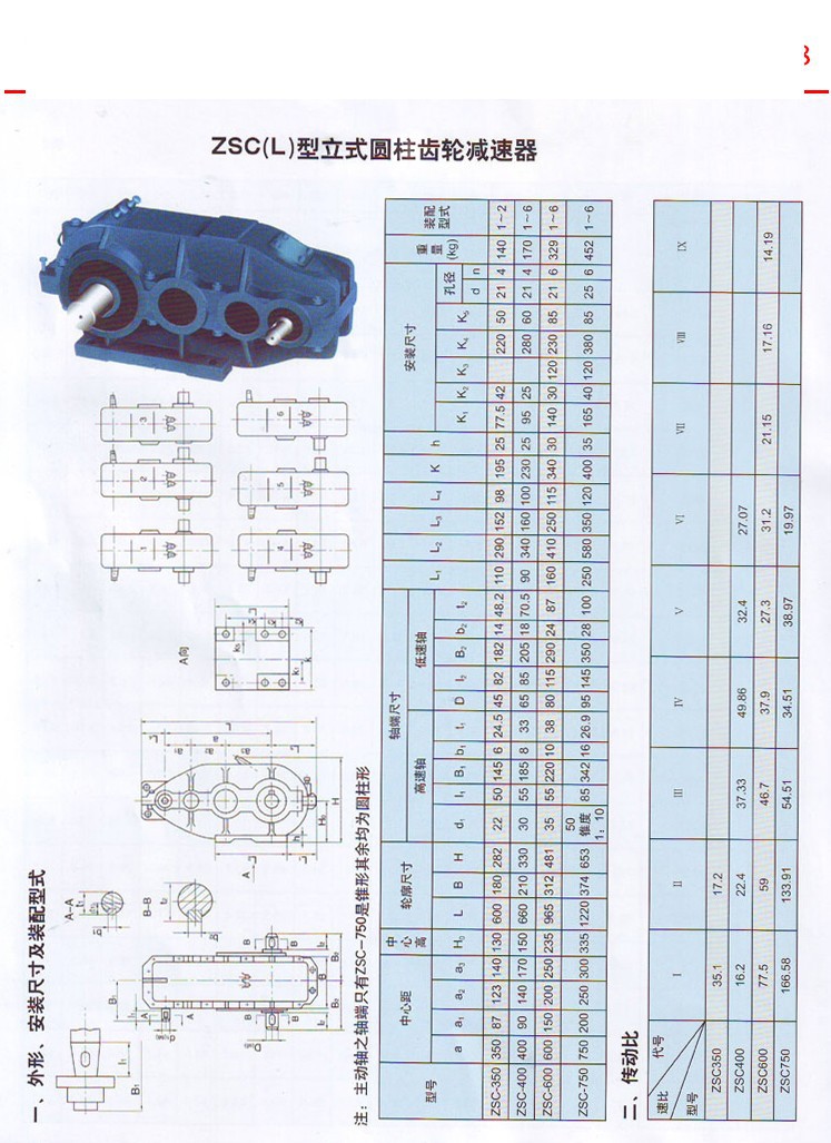 ZSC(L)型立式圓柱齒輪減速器
